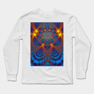 Kaleidoscope Fractal Beam Portrait Long Sleeve T-Shirt